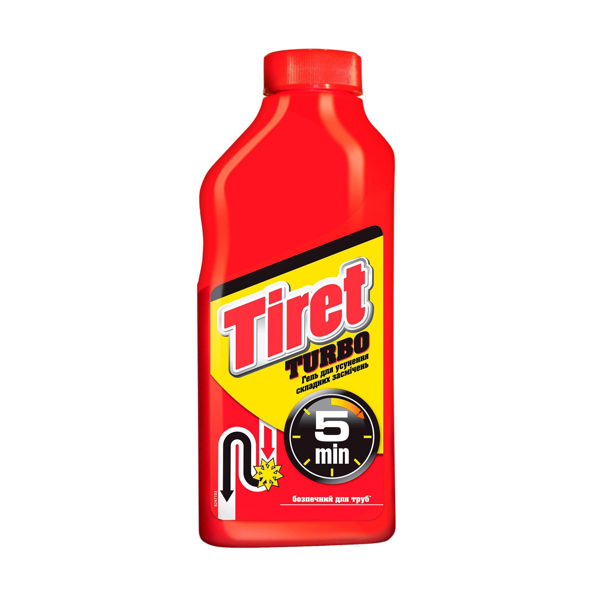 

Уцінка! Гель Tiret Turbo для прочищення труб, 500 мл