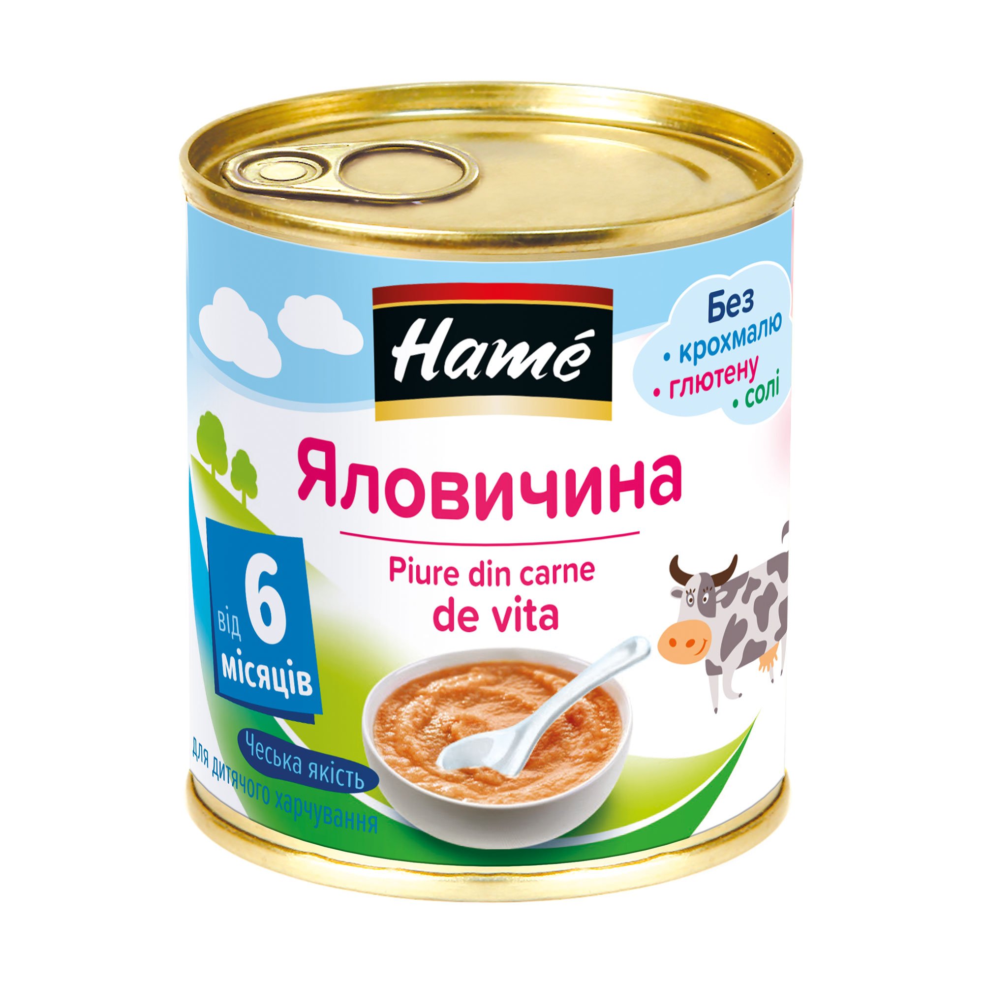 

Уцінка! Дитяче м'ясне пюре Hame яловичина, від 6 місяців, 100 г