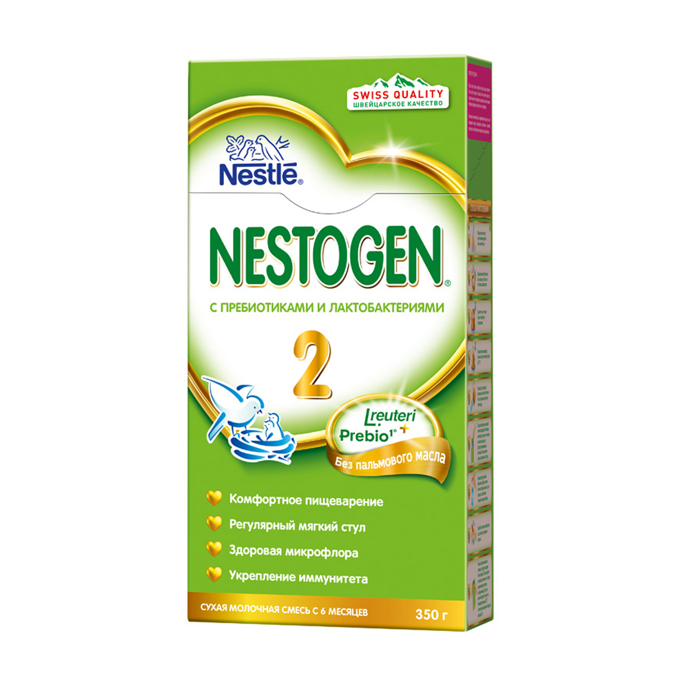 

Суха молочна суміш з пребіотиками та лактобактеріями Nestle Nestogen 2 з 6 мiсяцiв, 350 г