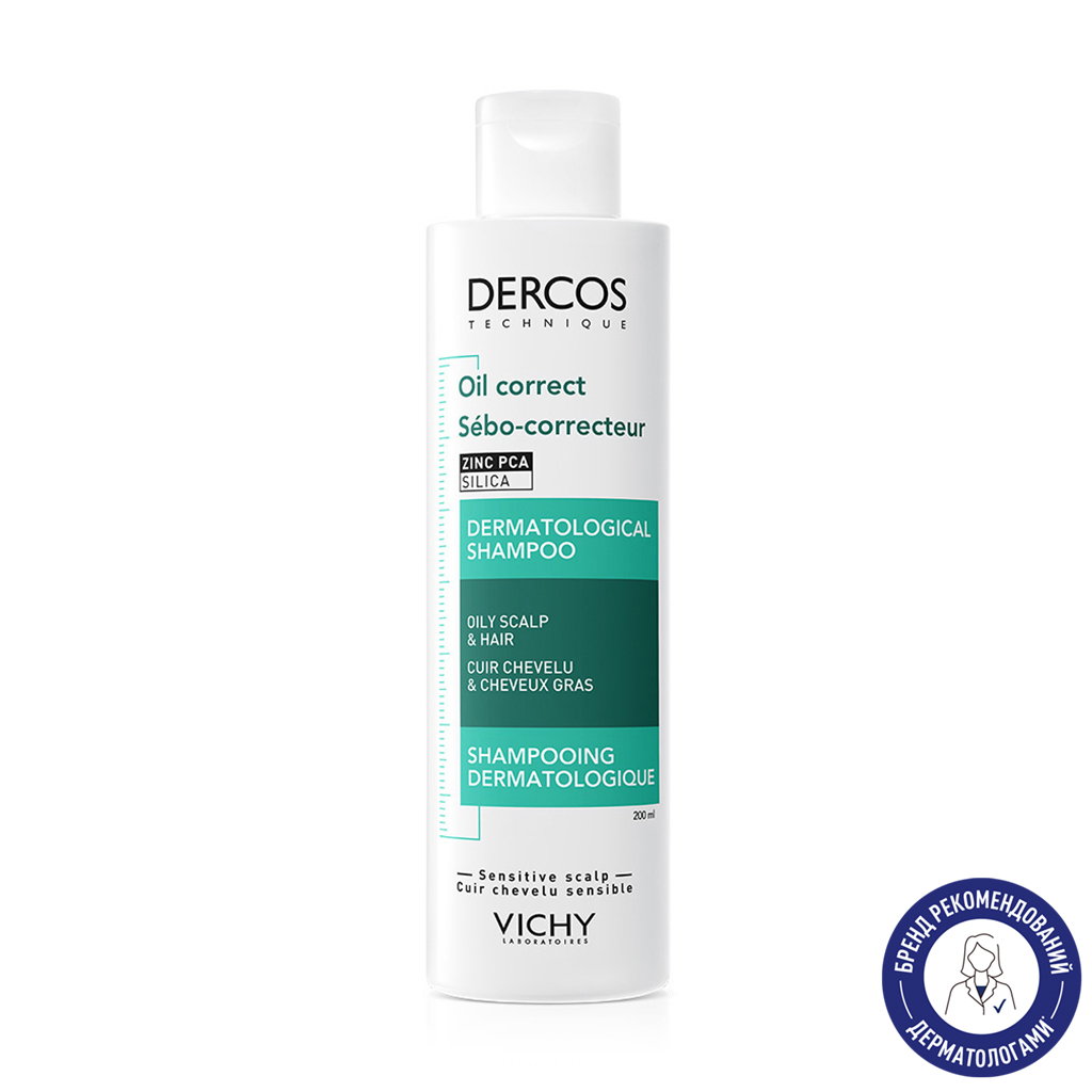 

Уцінка! Себорегулювальний шампунь-догляд Vichy Dercos Oil Control Treatment Shampoo для жирного волосся, 200 мл