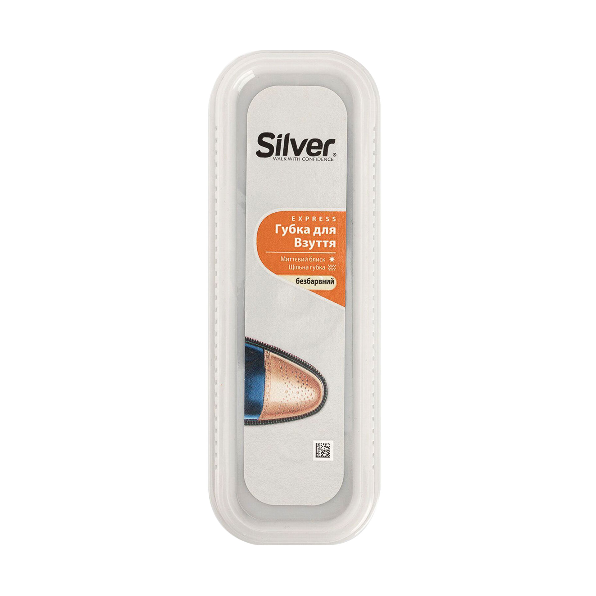 

Губка-блиск для взуття SILVER Express стандартна, безбарвна, 1 шт