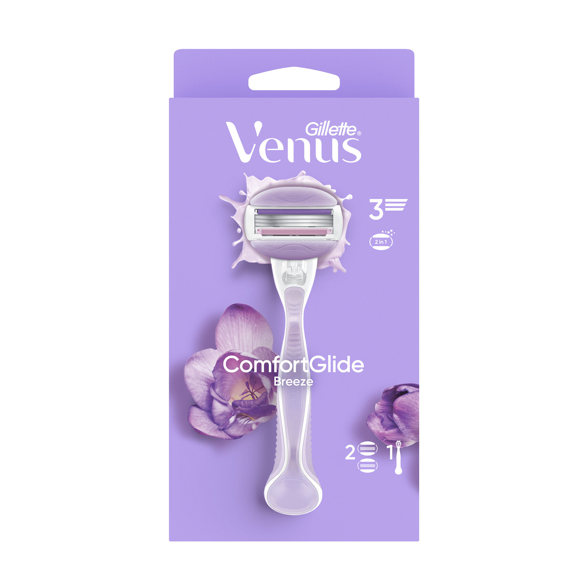 

Станок для гоління жіночий (бритва) Gillette Venus ComfortGlide Breeze з 2 змінними картриджами