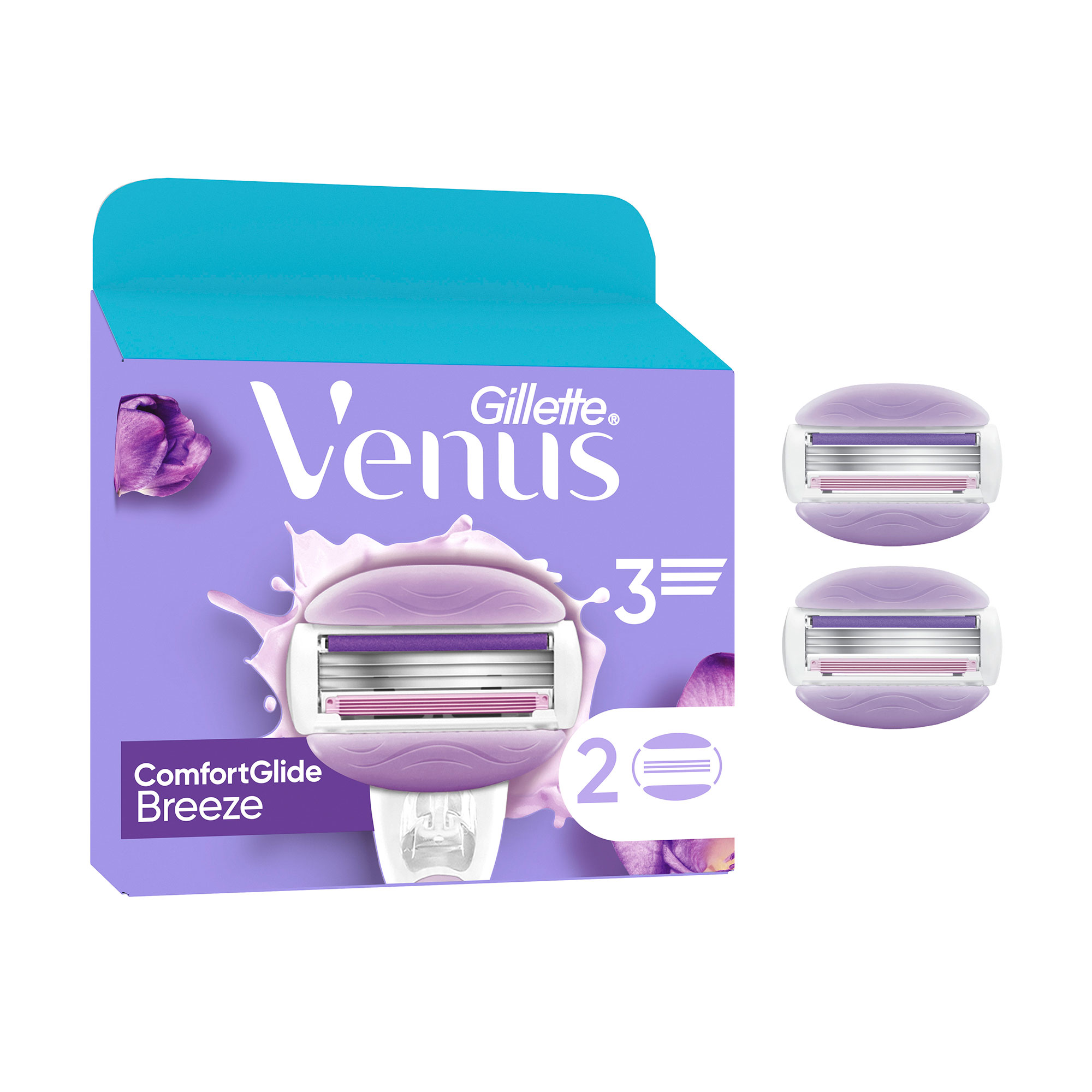 

Змінні картриджі для гоління жіночі (леза) Gillette Venus Comfortglide Breeze, 2 шт