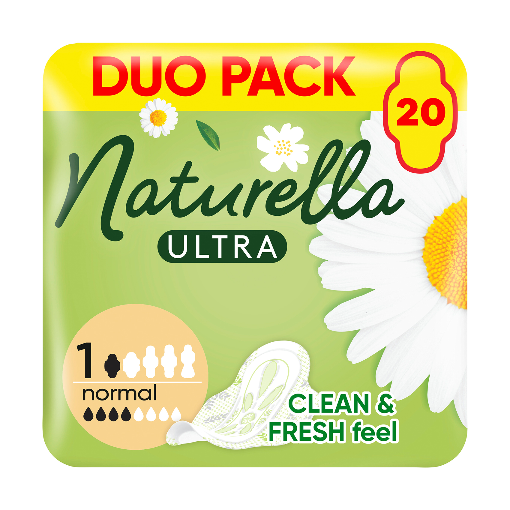 

Гігієнічні прокладки NATURELLA Ultra Normal розмір 1, 20 шт