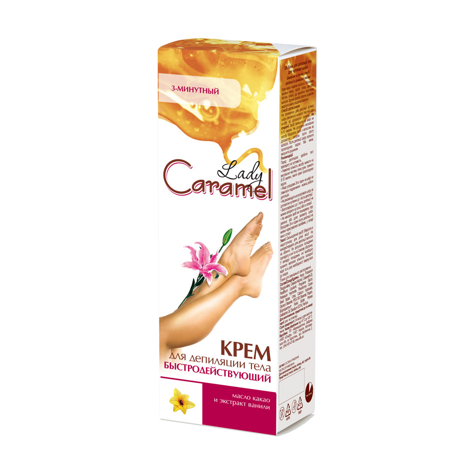 

Уцінка! Крем для депіляції тіла Caramel Lady, 3-хвилинний швидкодіючий, 100 мл