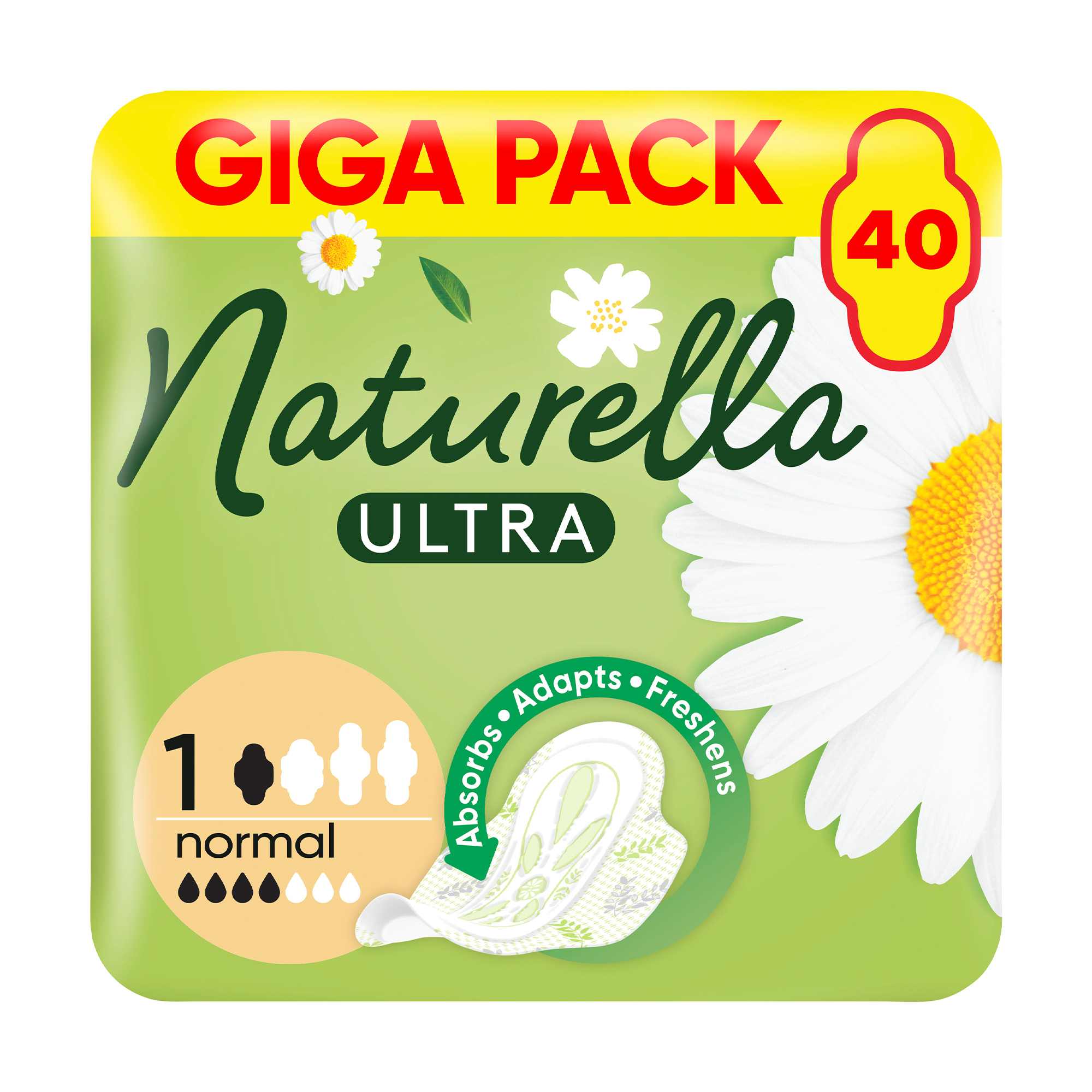 

Гігієнічні прокладки NATURELLA Ultra Normal, 40 шт