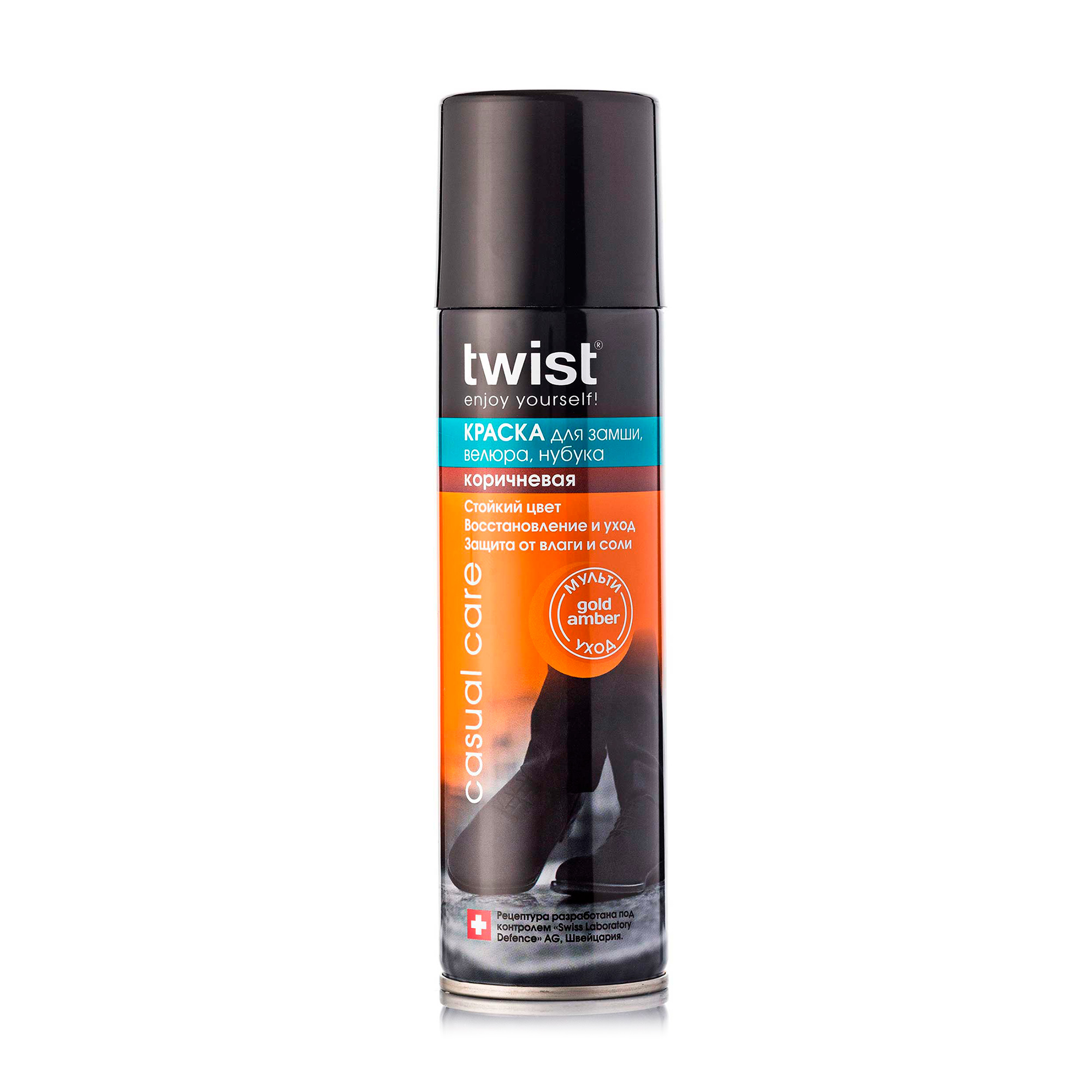 

Фарба для замші, велюру, нубуку Twist Casual Care коричнева, 250 мл