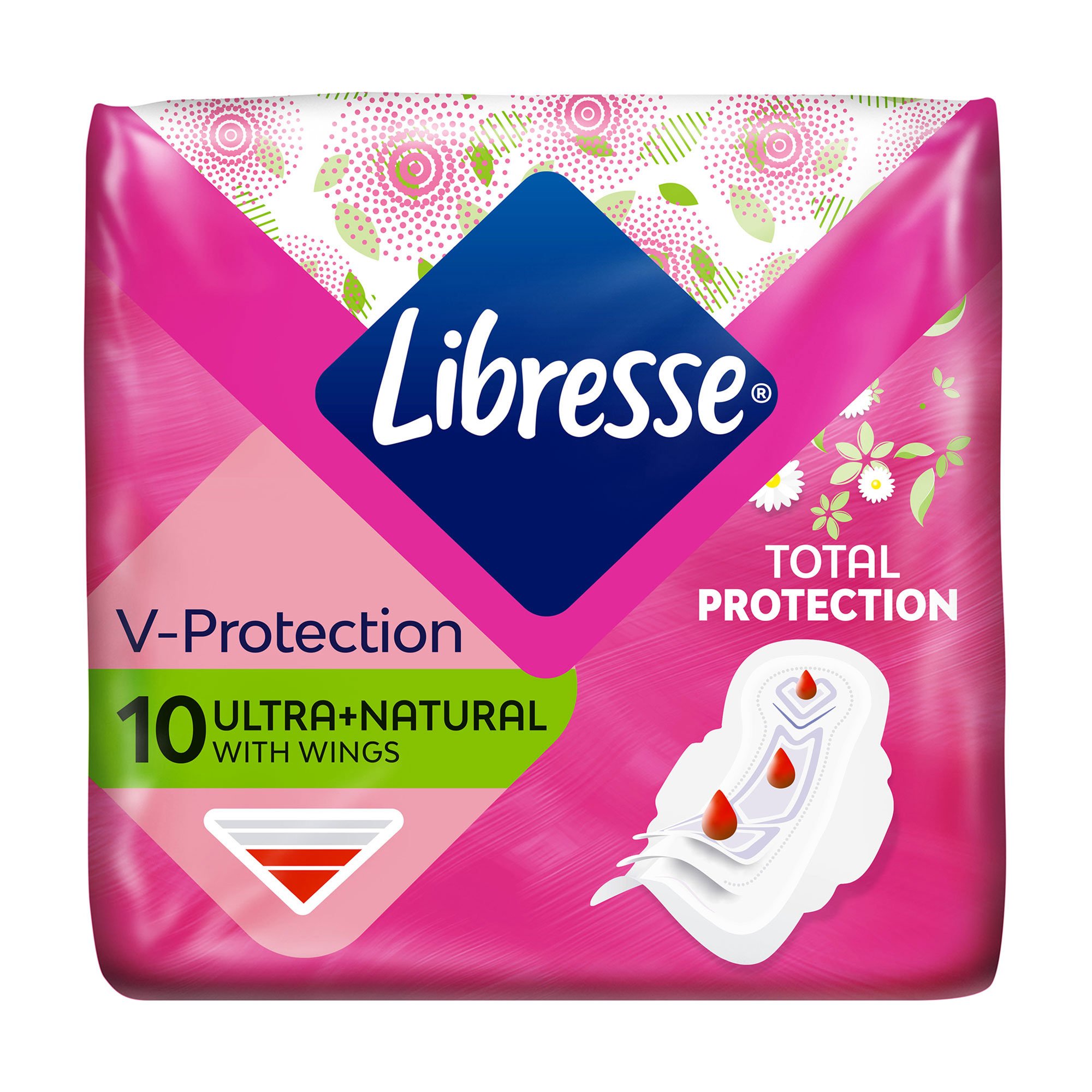

Прокладки гігієнічні Libresse Ultra Natural з з алое вера та ромашкою, 10 шт