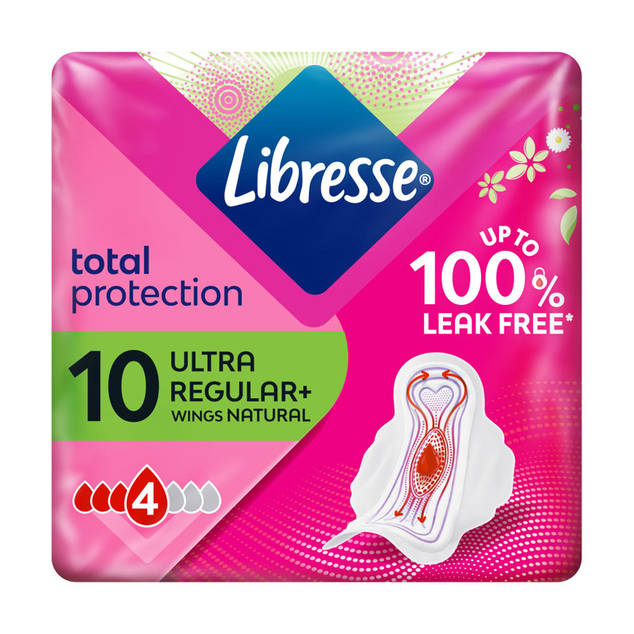 

Прокладки гігієнічні Libresse Ultra Natural з з алое вера та ромашкою, 10 шт