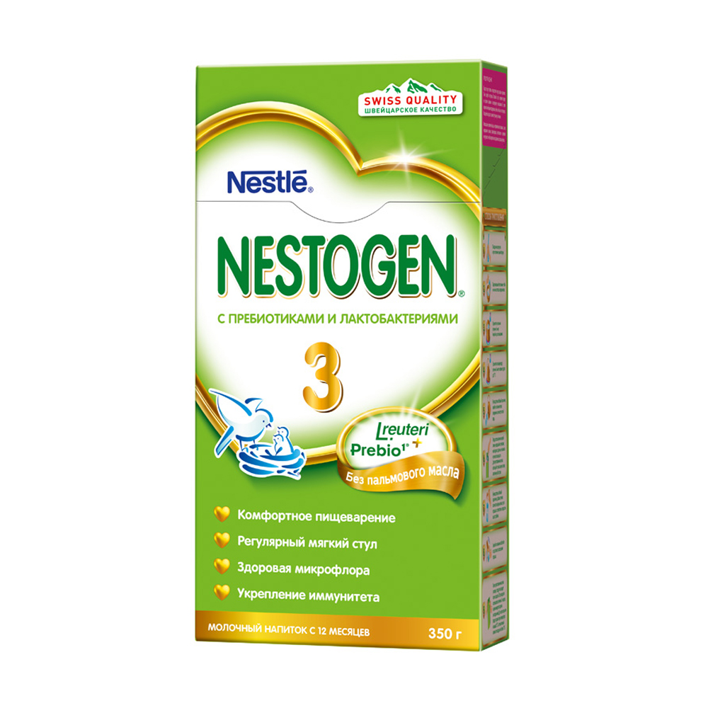 

Суха молочна суміш з пребіотиками та лактобактеріями Nestle Nestogen 3 з 12 мiсяцiв, 350 г