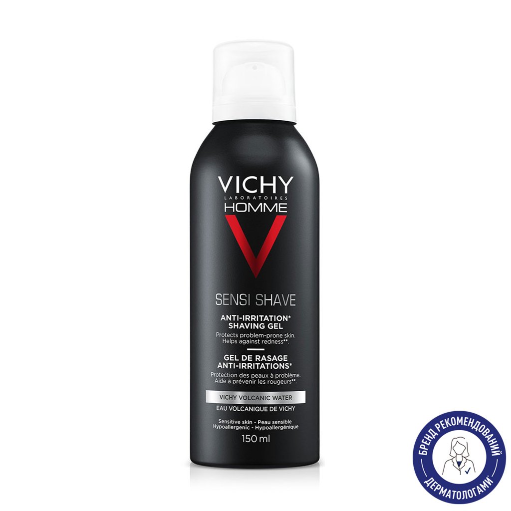 

Гель для гоління Vichy Homme Anti-Irritation Shaving Gel для чутливої та проблемної шкіри, 150 мл