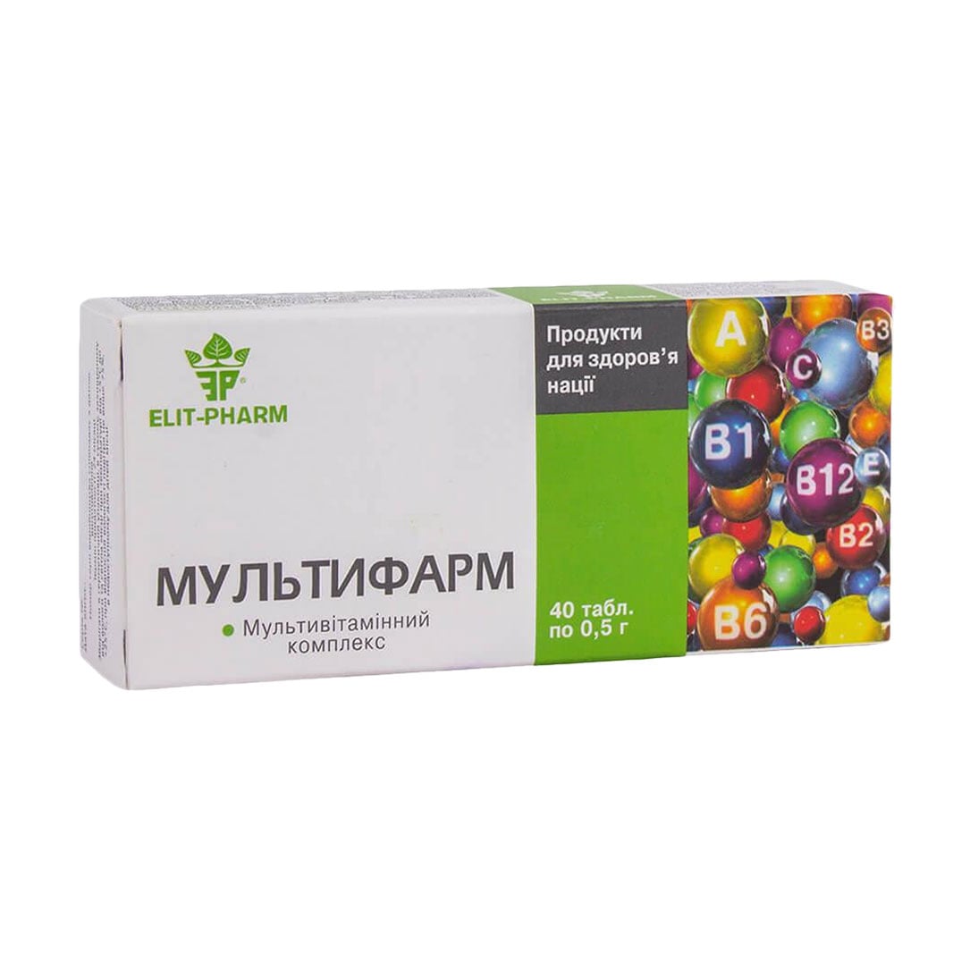 

Мультивітамінний комплекс Elit-Pharm Мультифарм, 40 таблеток