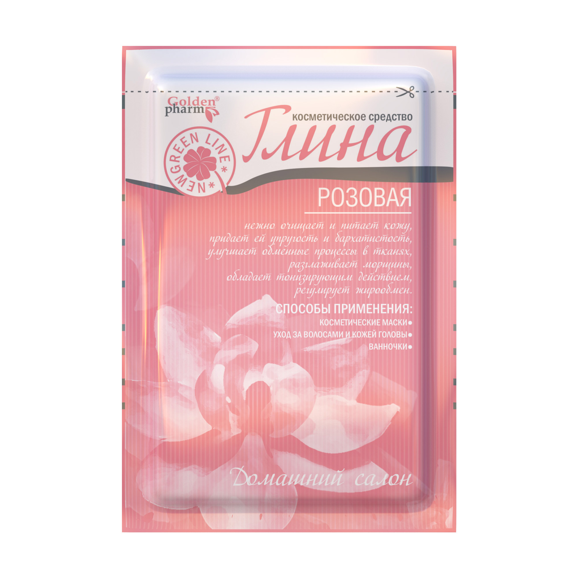 

Глина косметична Golden Pharm Рожева, 60 г