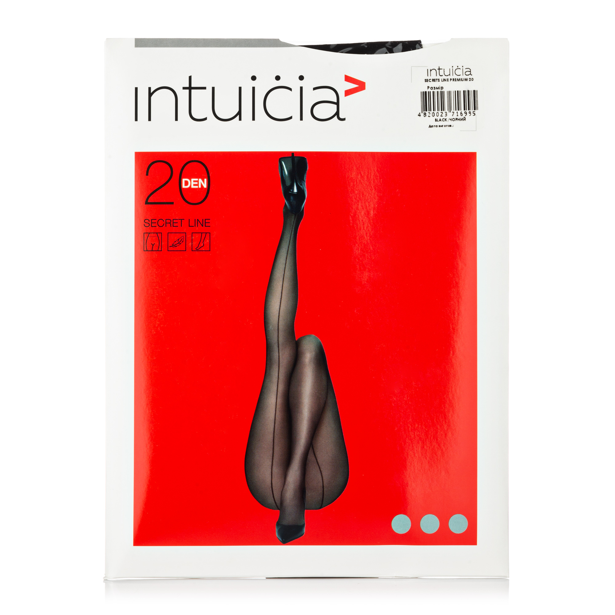 

Колготки жіночі Intuicia T-BAND INVISIBLE PREMIUM 20 ДЕН чорний 4 р.