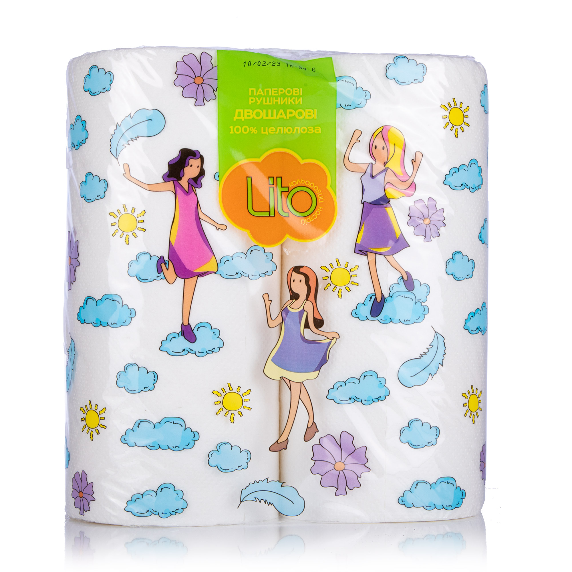 

Уцінка! Паперові рушники Lito 2-шарові, 50 відривів, 2 рулони