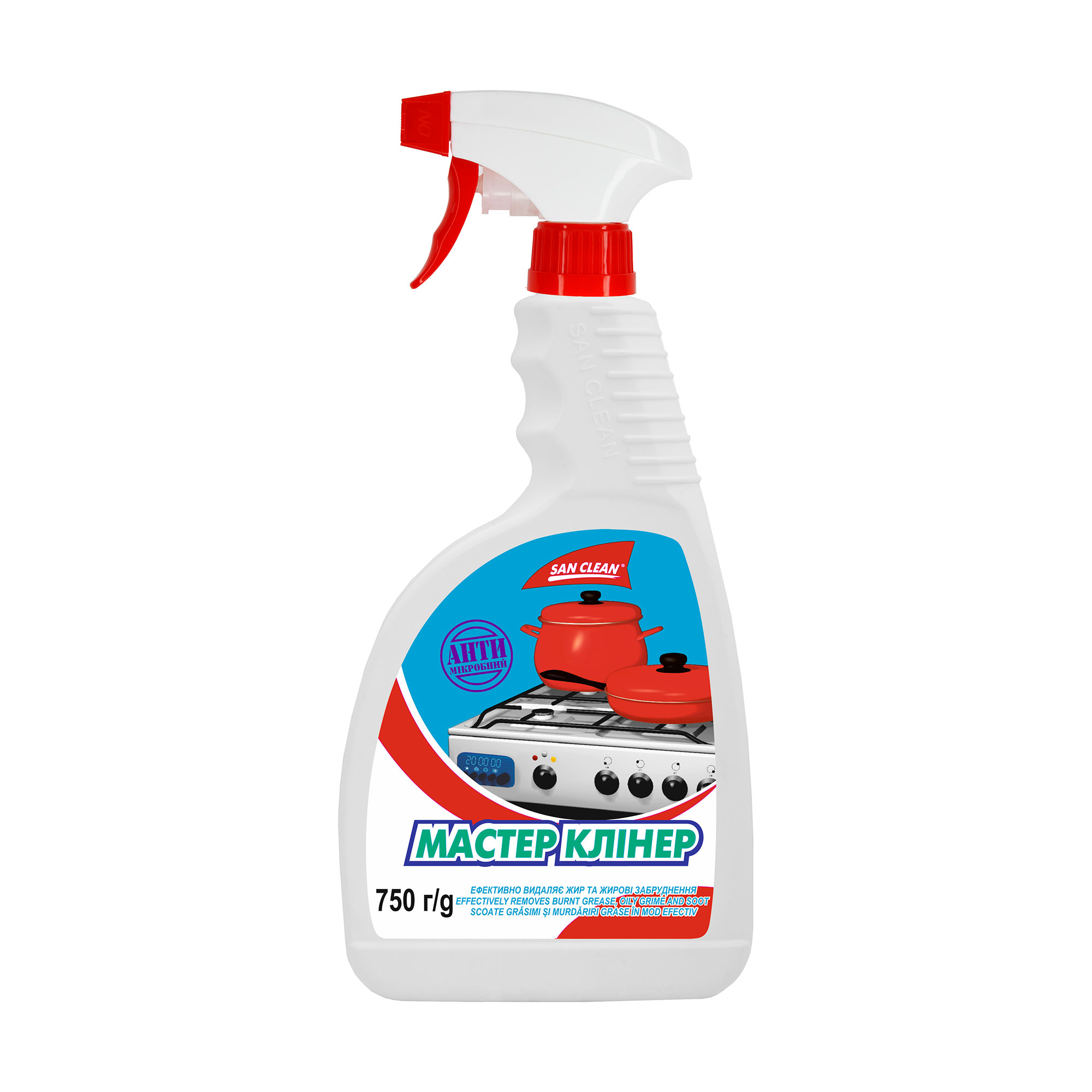 

Уцінка! Засіб для видалення жиру з плит San Clean Мастер Клінер, 750 г