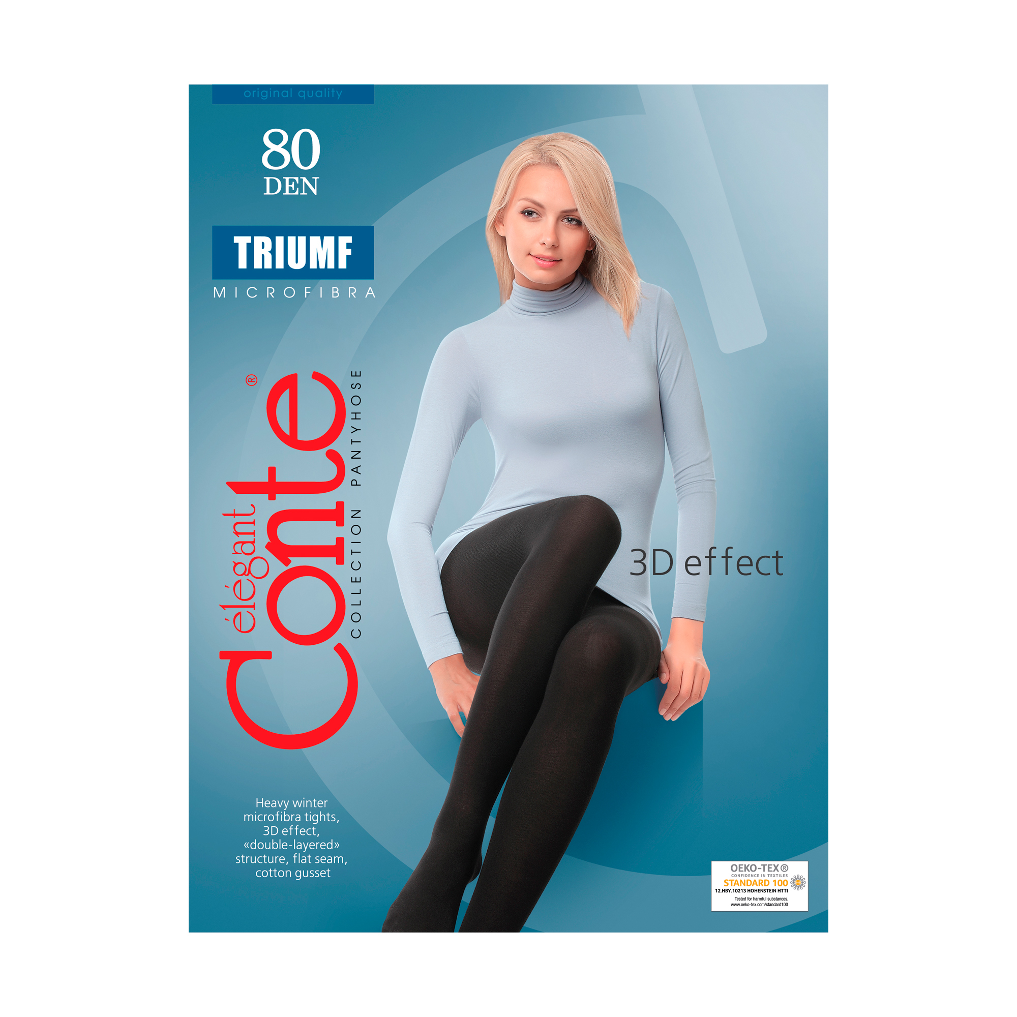 

Колготи жіночі Conte elegant Triumf 3D Effect 80 DEN, Mocca, розмір 4