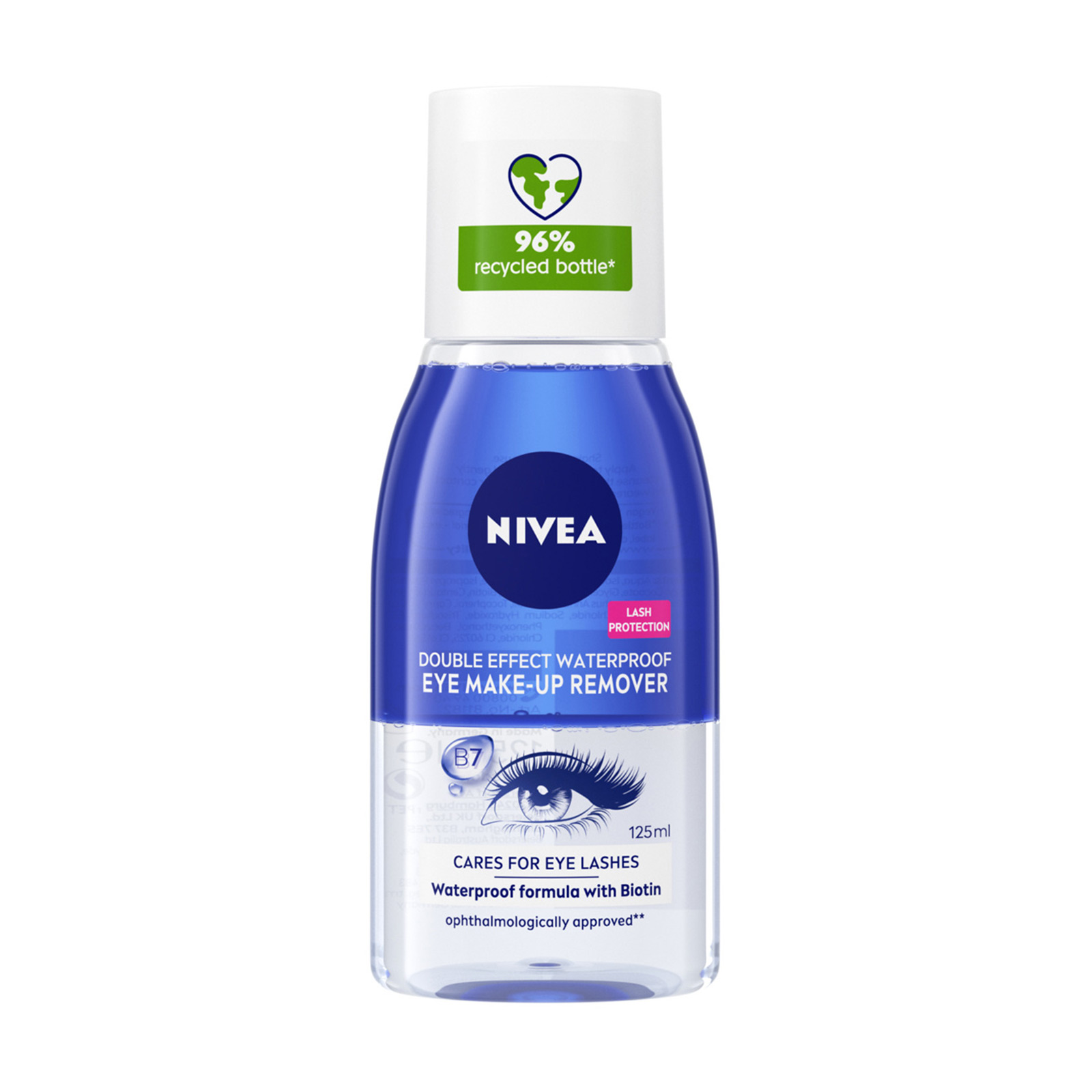 

Засіб для видалення макіяжу з очей NIVEA Подвійний ефект, для чутливої шкіри навколо очей, 125 мл