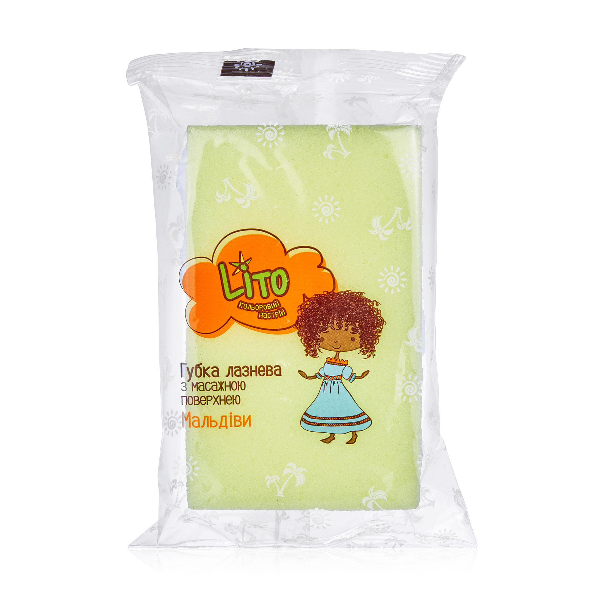 

Губка лазнева Lito Мальдіви, масажна, прямокутна