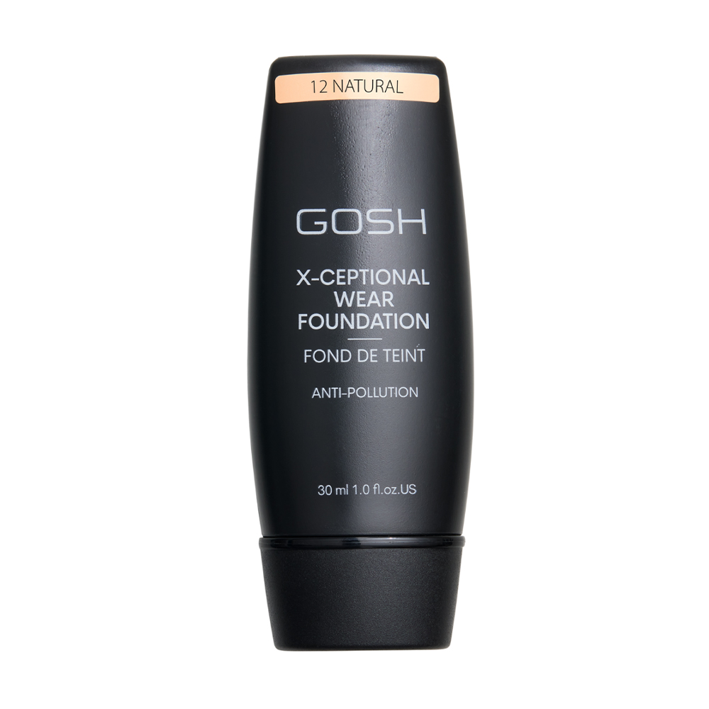

Тональна основа для обличчя GOSH X-Ceptional Wear Foundation, 12 Natural, 30 мл