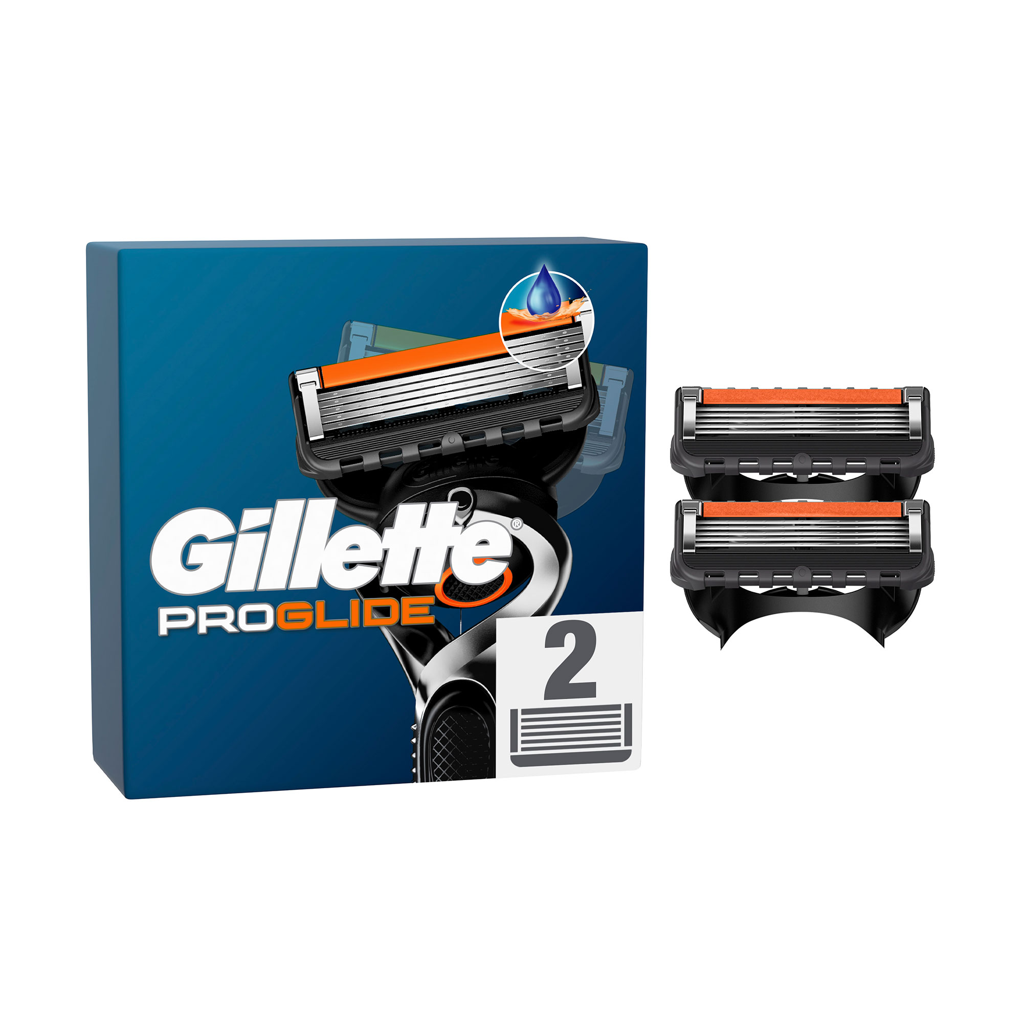 

Змінні картриджі для гоління чоловічі (леза) Gillette Fusion ProGlide, 2 шт