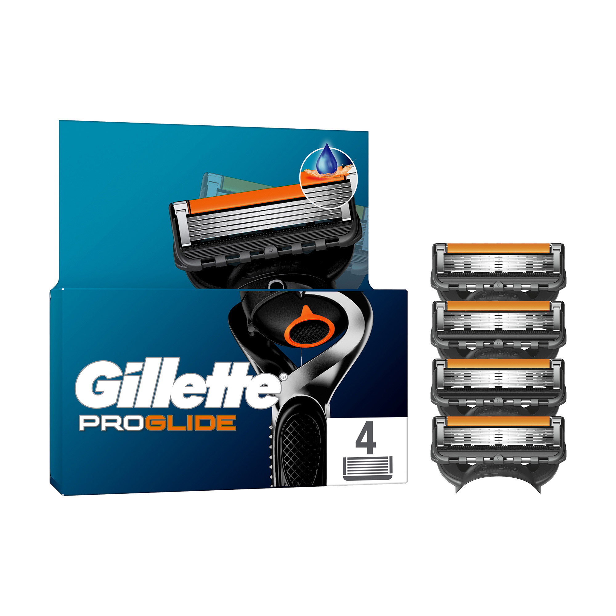 

Змінні картриджі для гоління чоловічі (леза) Gillette Fusion ProGlide, 4 шт