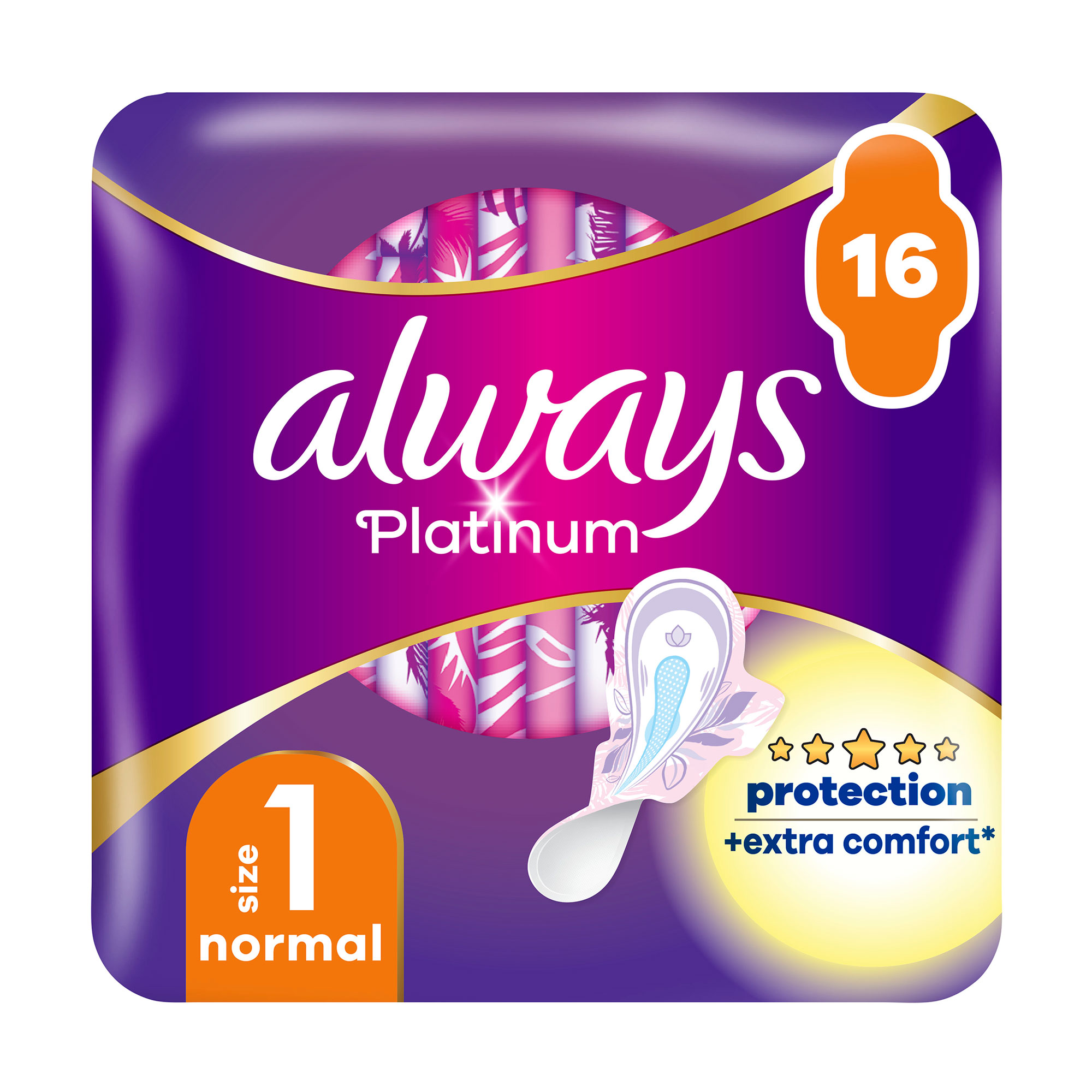 

Уцінка! Гігієнічні прокладки для критичних днів Always Platinum Normal, розмір 1, 16 шт