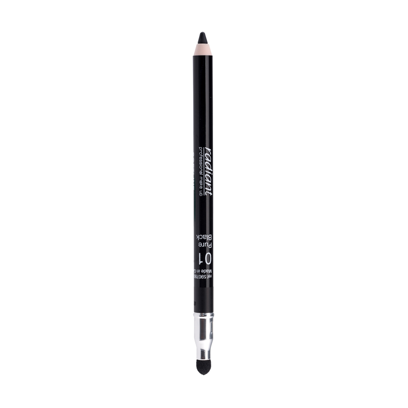 

Водостійкий олівець для очей Radiant Softline Waterproof, 01 Pure Black, 1.2 г