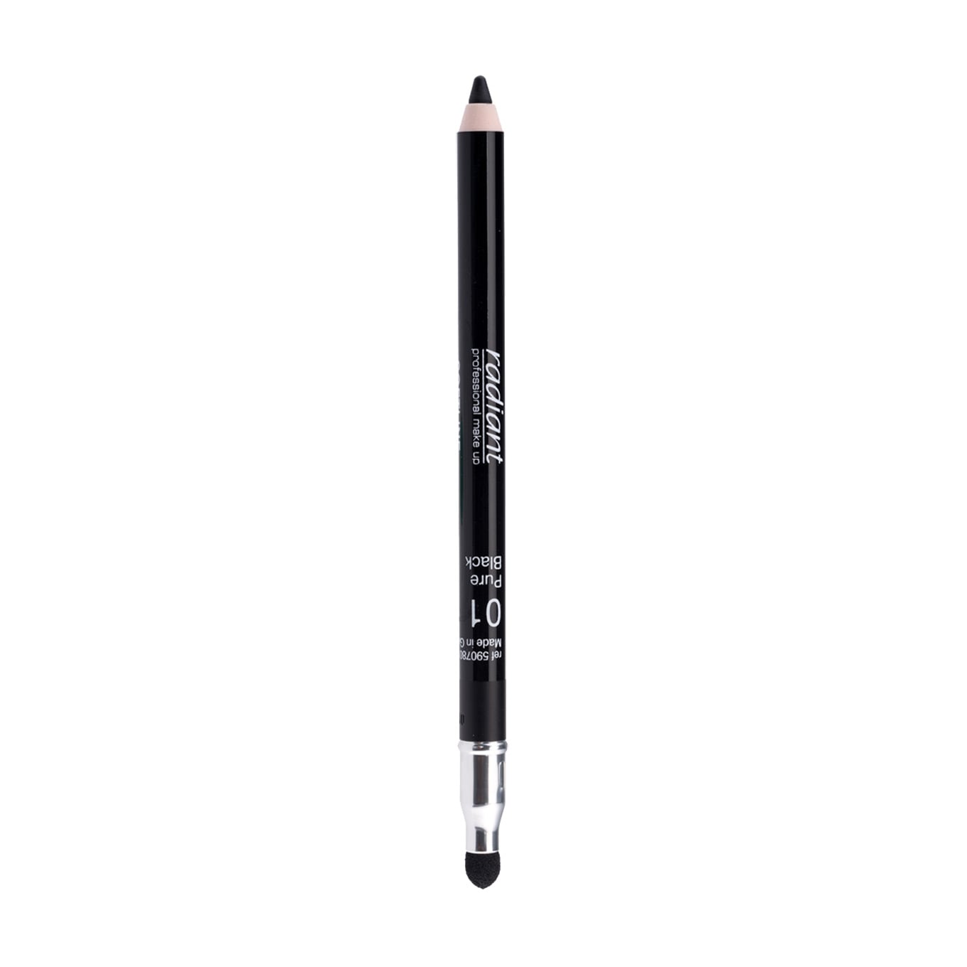 

Водостійкий олівець для очей Radiant Softline Waterproof, 01 Pure Black, 1.2 г