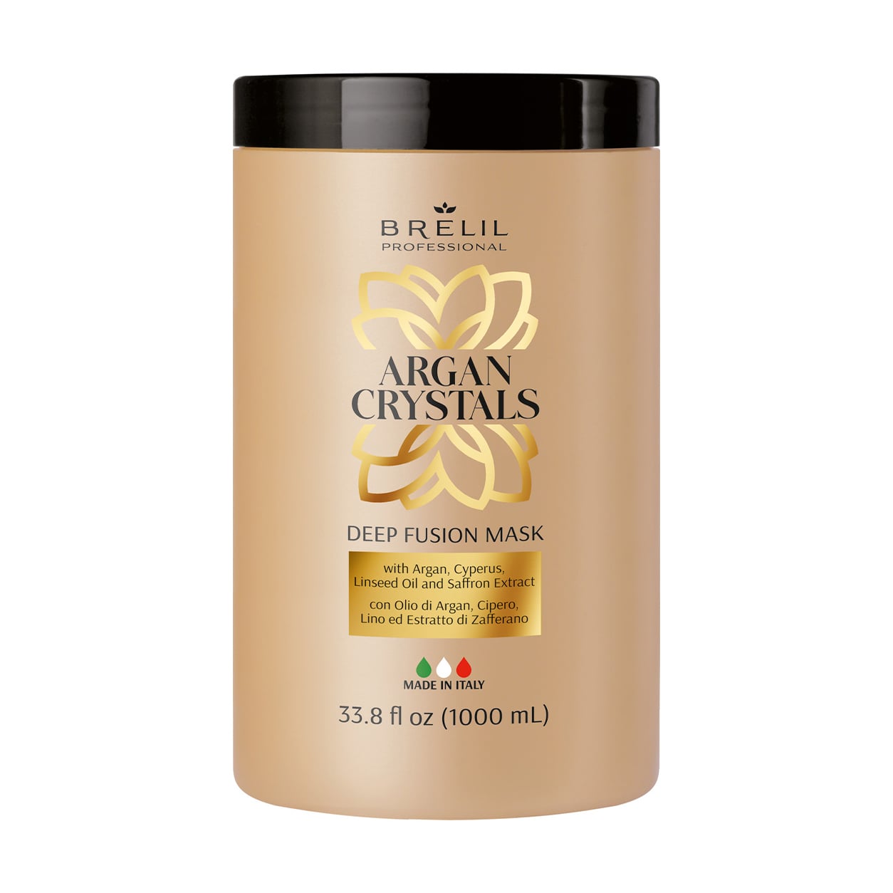 Маска для волосся Brelil Argan Crystals Deep Fusion Mask з аргановою олією, 1 л