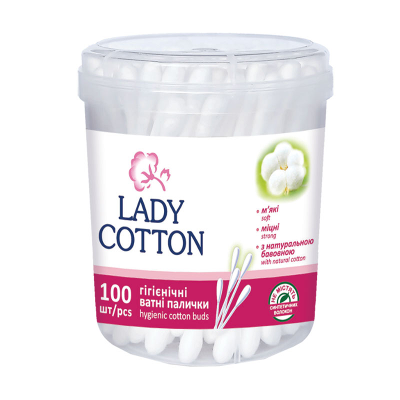 

Ватні палички Lady Cotton банка, 100 шт
