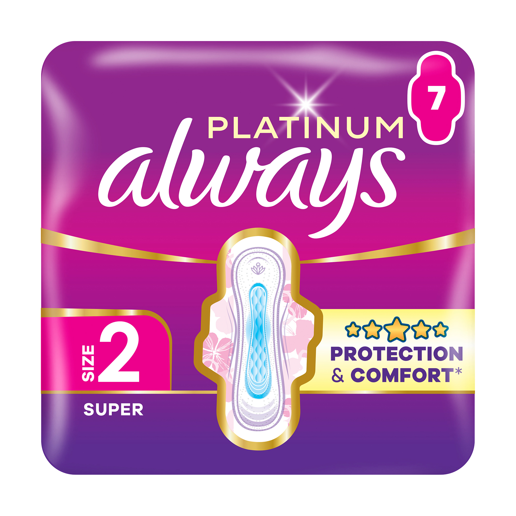 

Гігієнічні прокладки Always Platinum Super розмір 2, 7 шт