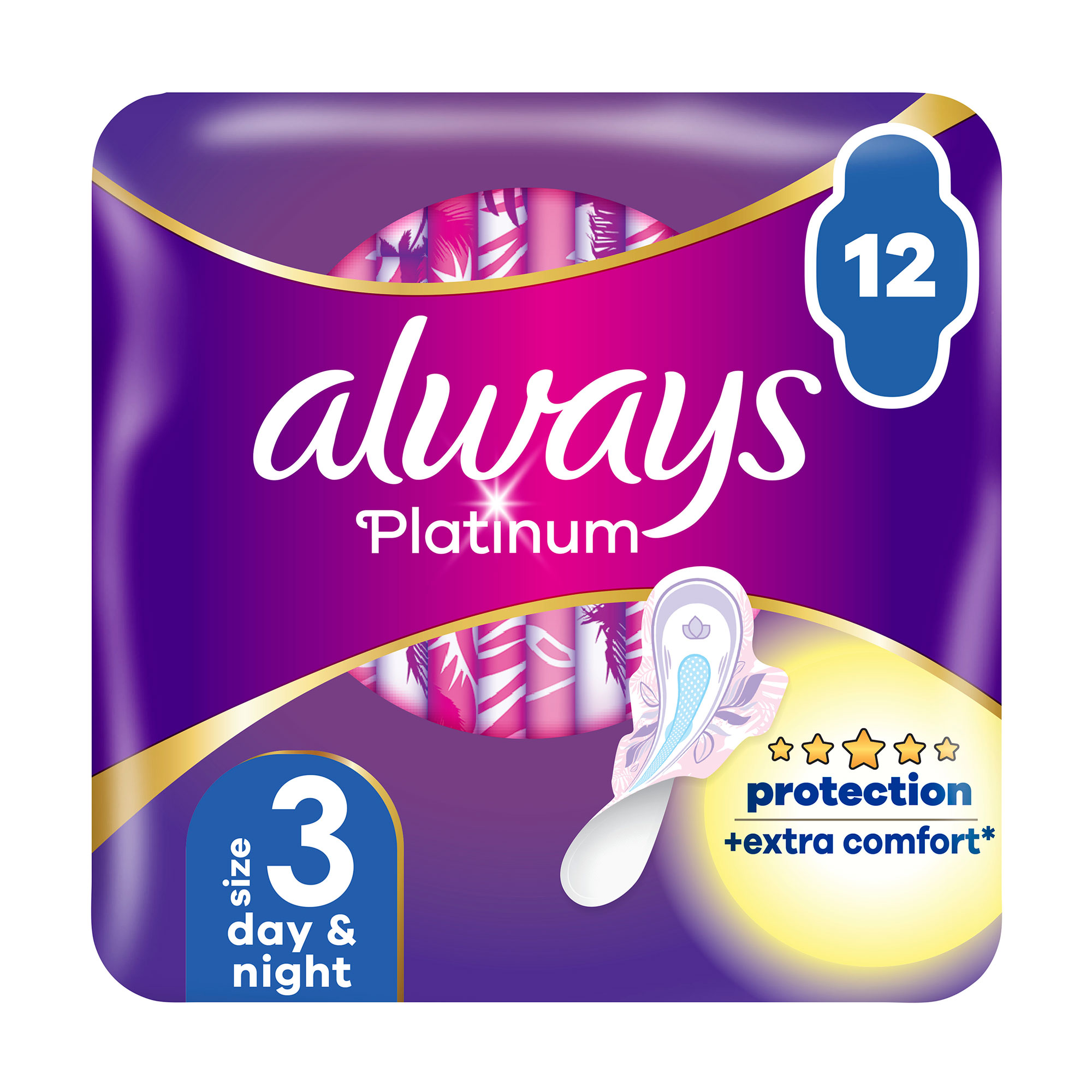 

Гігієнічні прокладки Always Platinum Day & Night розмір 3, 12 шт