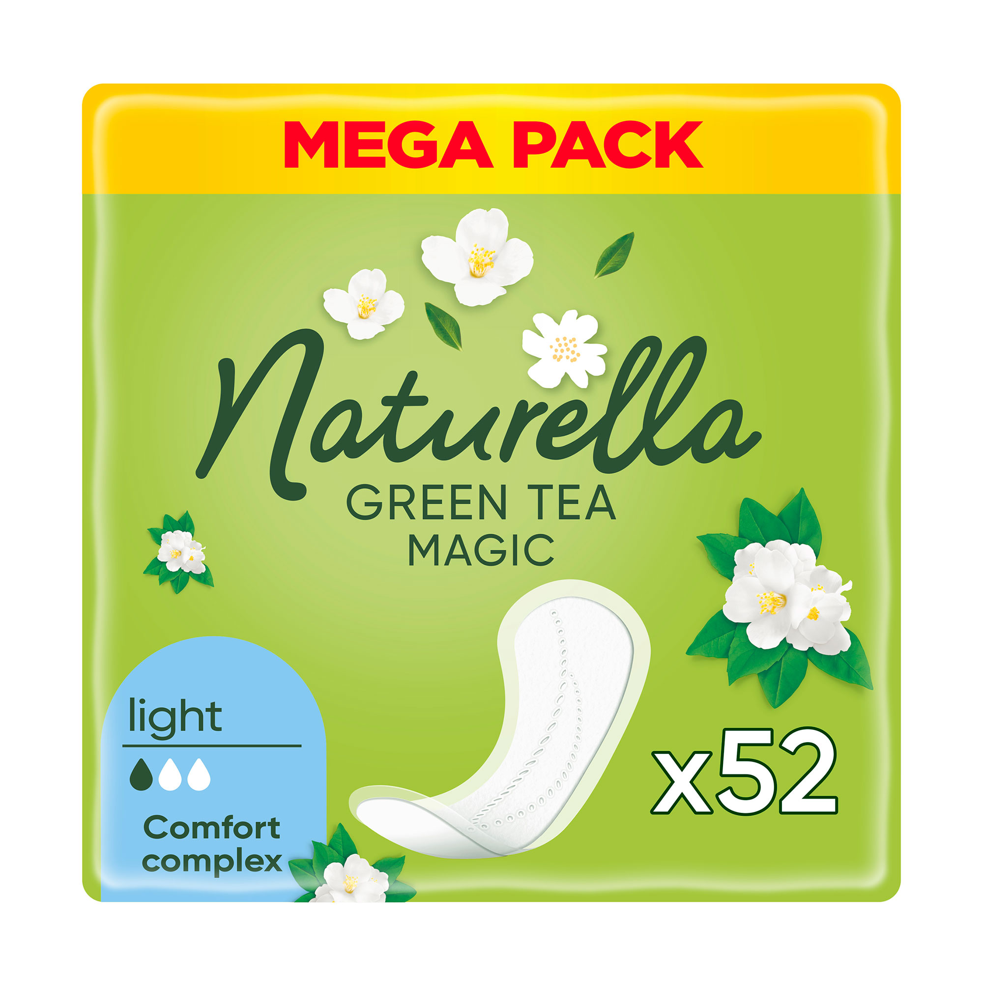 

Уцінка! Щоденні прокладки Naturella Green Tea Magic Light, 52 шт