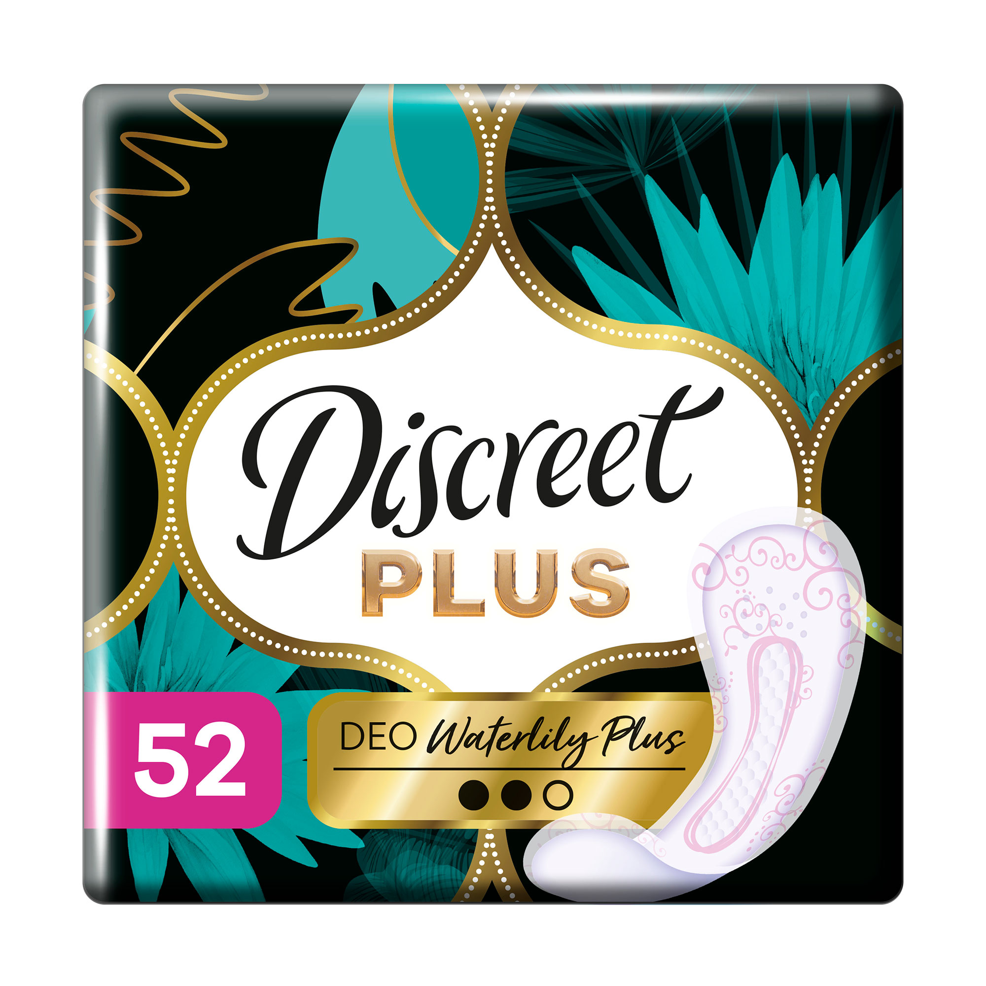 

Уцінка! Щоденні гігієнічні прокладки Discreet Deo Waterlilly Plus, 52 шт