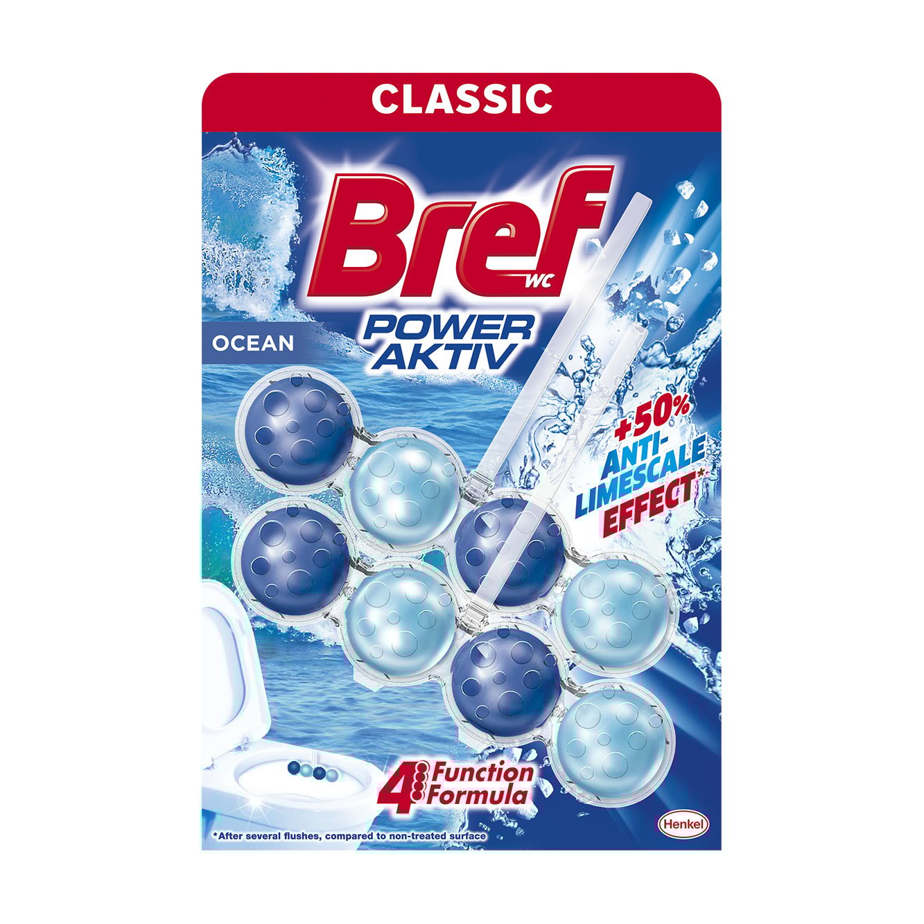 

Блок для туалету Bref Power Aktiv Ocean, 2*50 г