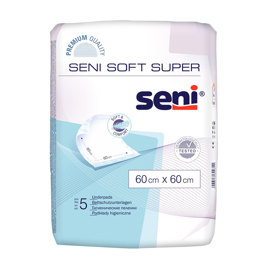 

Пелюшки гігієнічні Seni Soft Super 60*60 см, 5 шт