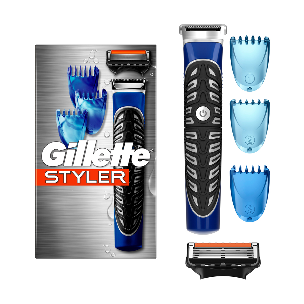 

Бритва-стайлер Gillette Fusion5 ProGlide Styler (1 змінна касета ProGlide Power + 3 насадки для моделювання бороди/вусів)
