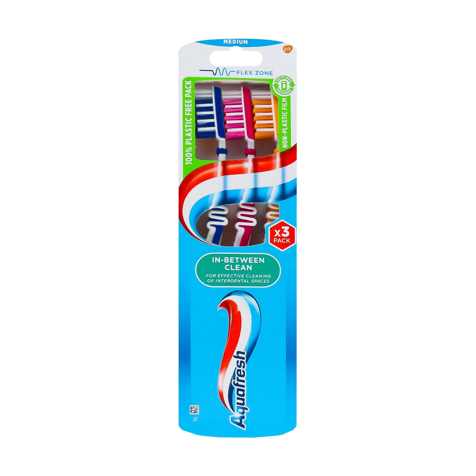 

Зубна щітка Aquafresh In-between Clean середньої жорсткості, 3 шт