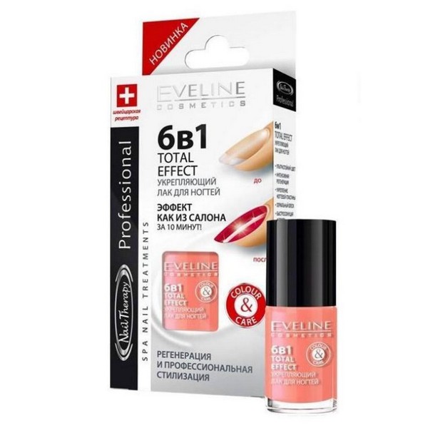 

зміцнюючий лак для нігтів Eveline NAIL THERAPY PROFESSIONAL 6в1, 12мл
