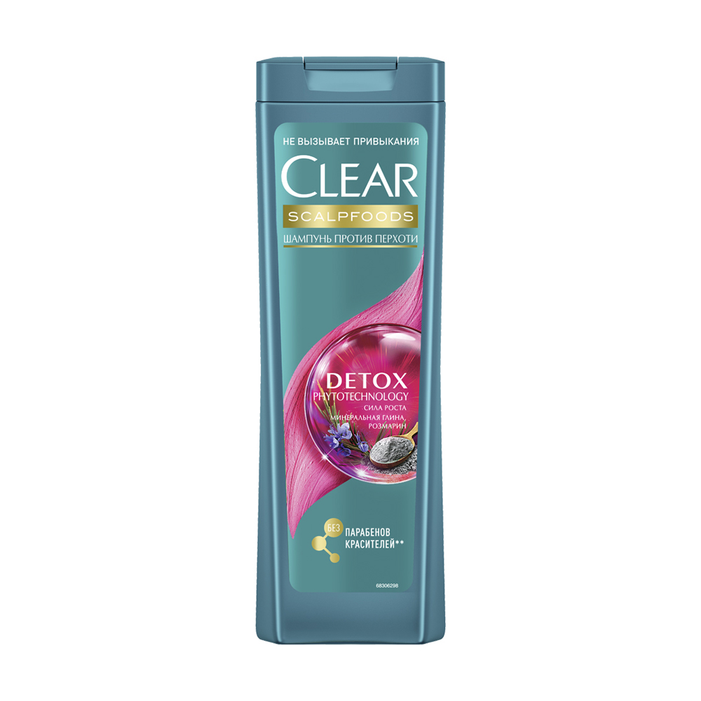 

Уцінка! Шампунь для волосся Clear Scalpfoods Detox Сила росту, 400 мл