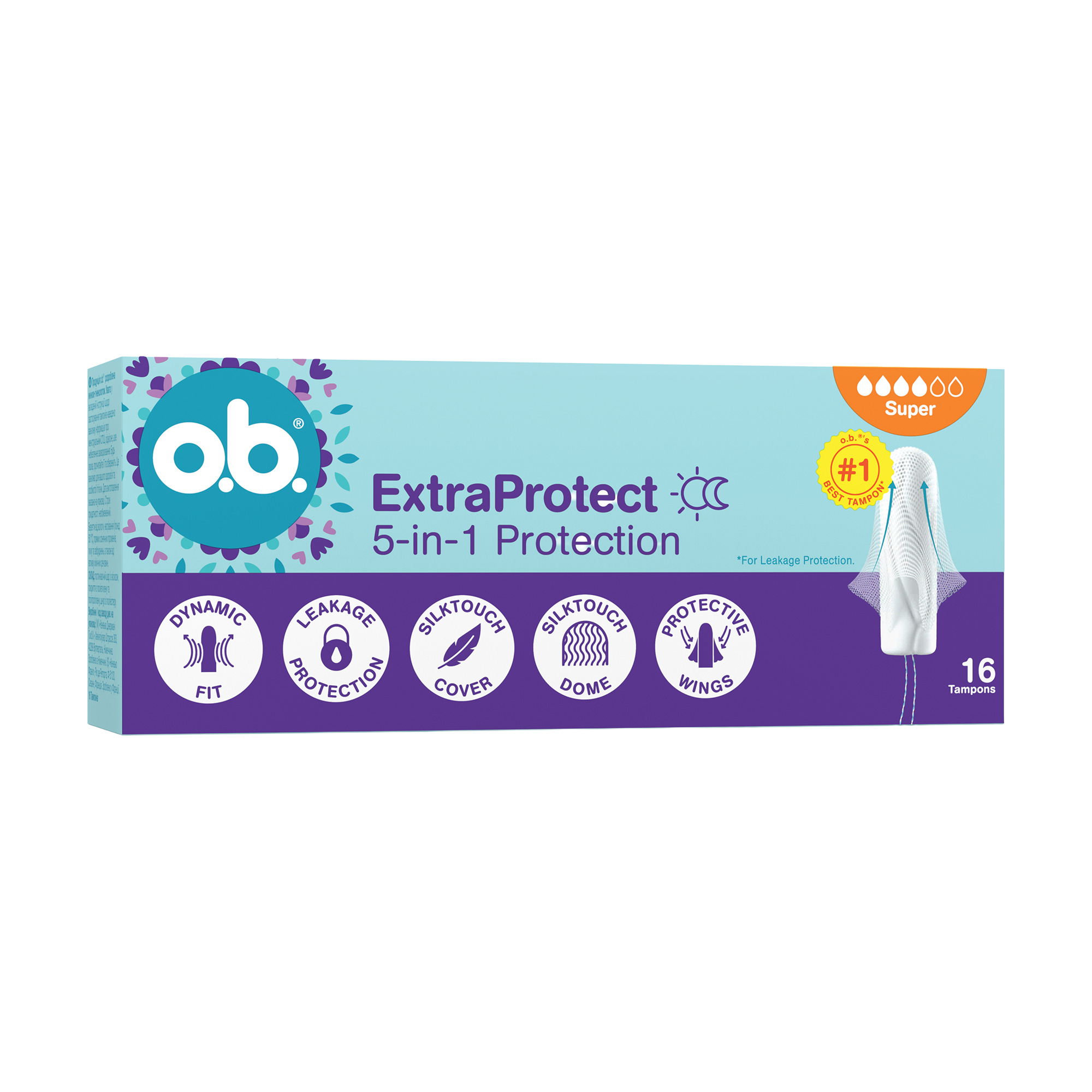 Тампони o.b. ExtraProtect Super, 16 шт