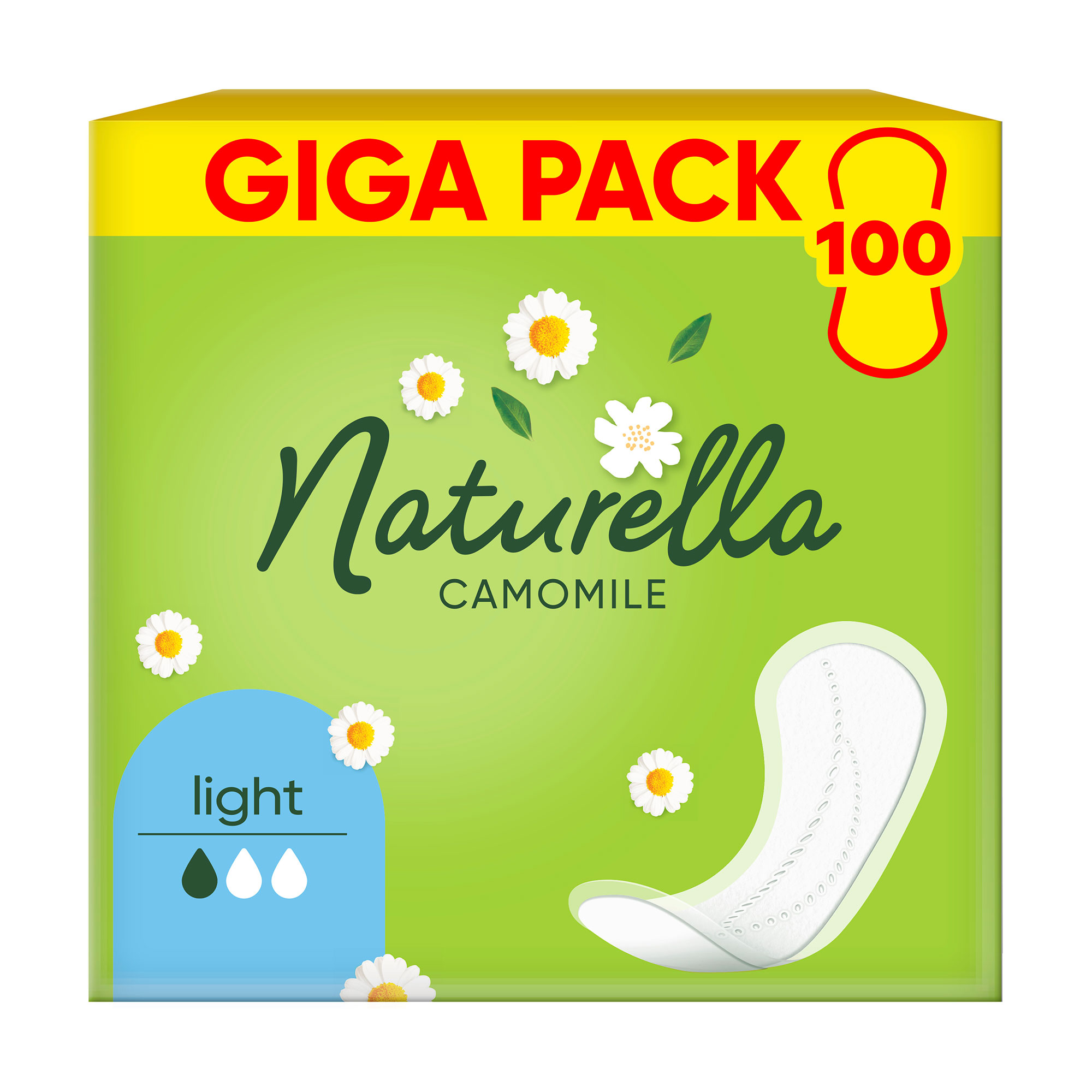 

Щоденні прокладки NATURELLA Сamomile Light, 100 шт