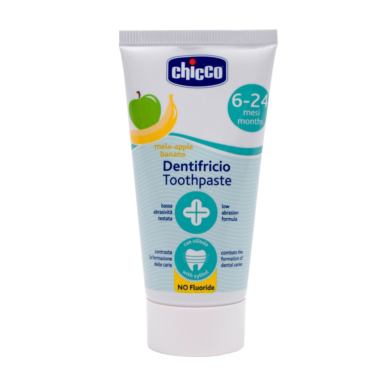 

Дитяча зубна паста Chicco Dentifricio Toothpaste Яблуко та банан, 6+ міс, 50 мл