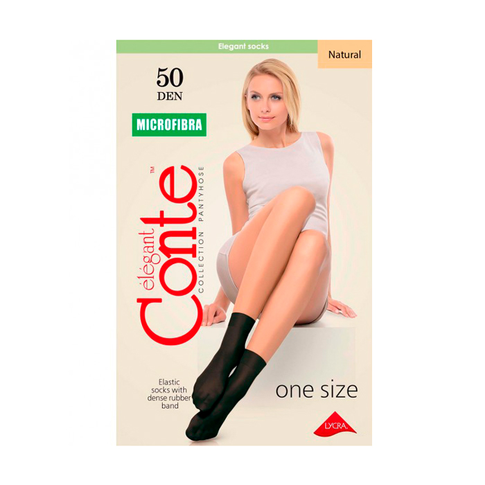 

Шкарпетки жіночі Conte Elegant MICROFIBRA (1 пара) 50 Natural р.23-25