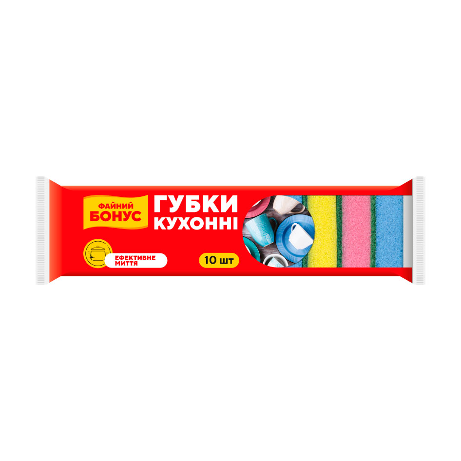 

Губки кухонні ФАЙНИЙ БОНУС універсальні, 10 шт