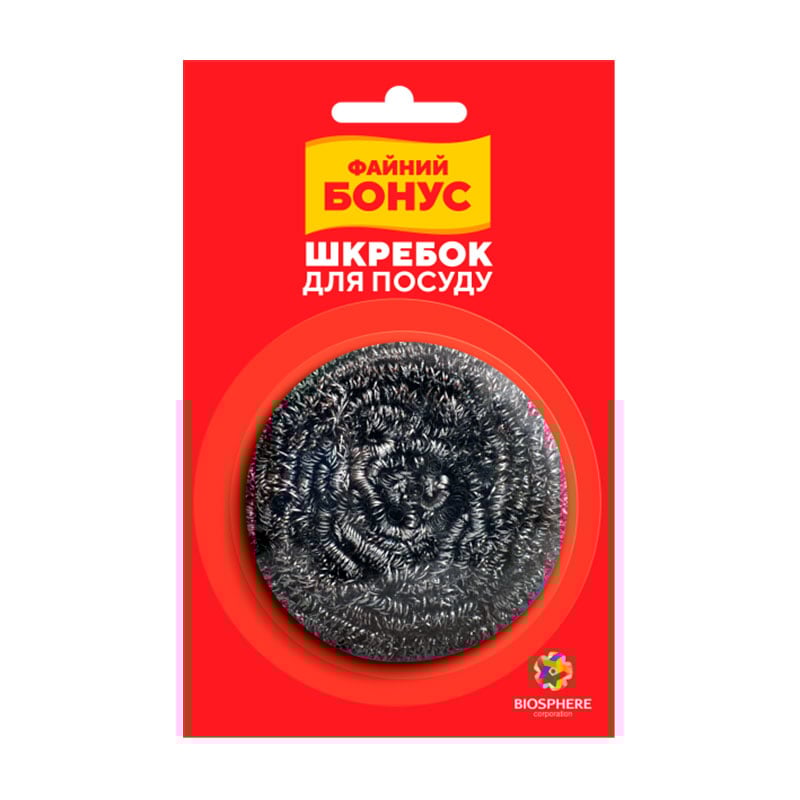 

Шкребок кухонний ФАЙНИЙ БОНУС металевий, 1 шт