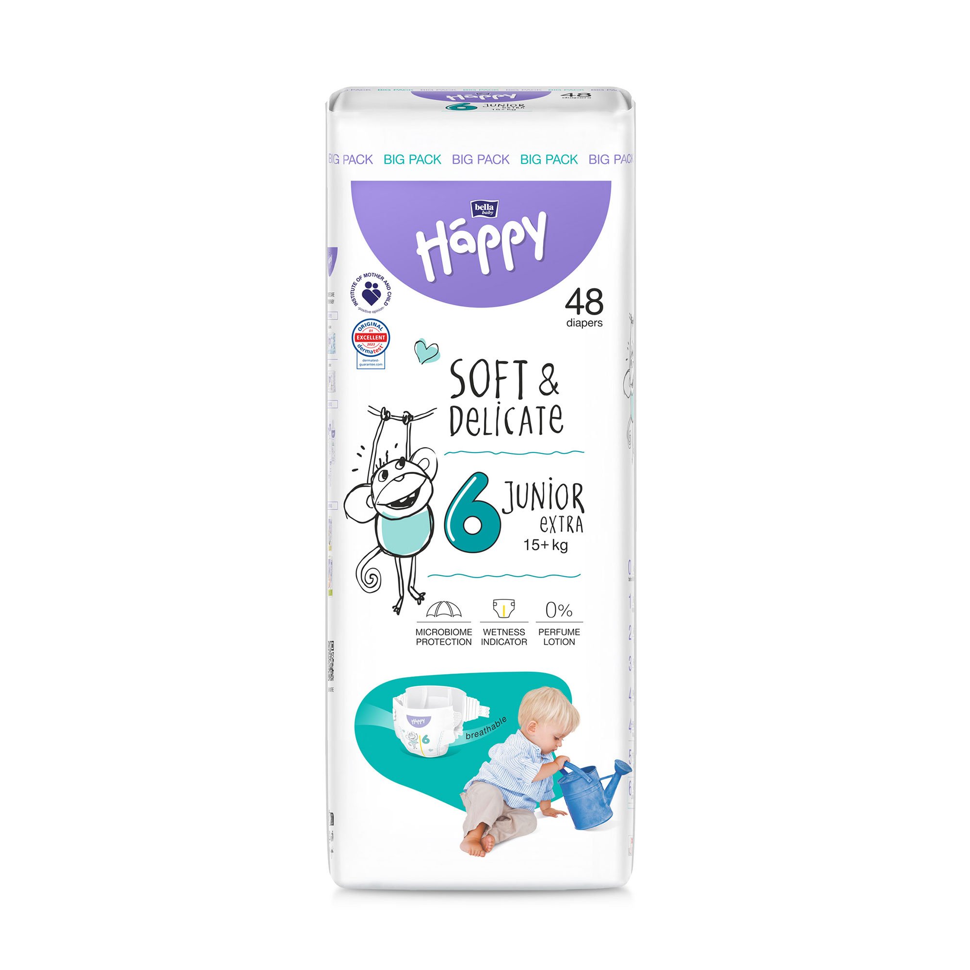 

Підгузки Happy Bella Baby Junior Extra розмір 6 (15+ кг), 48 шт