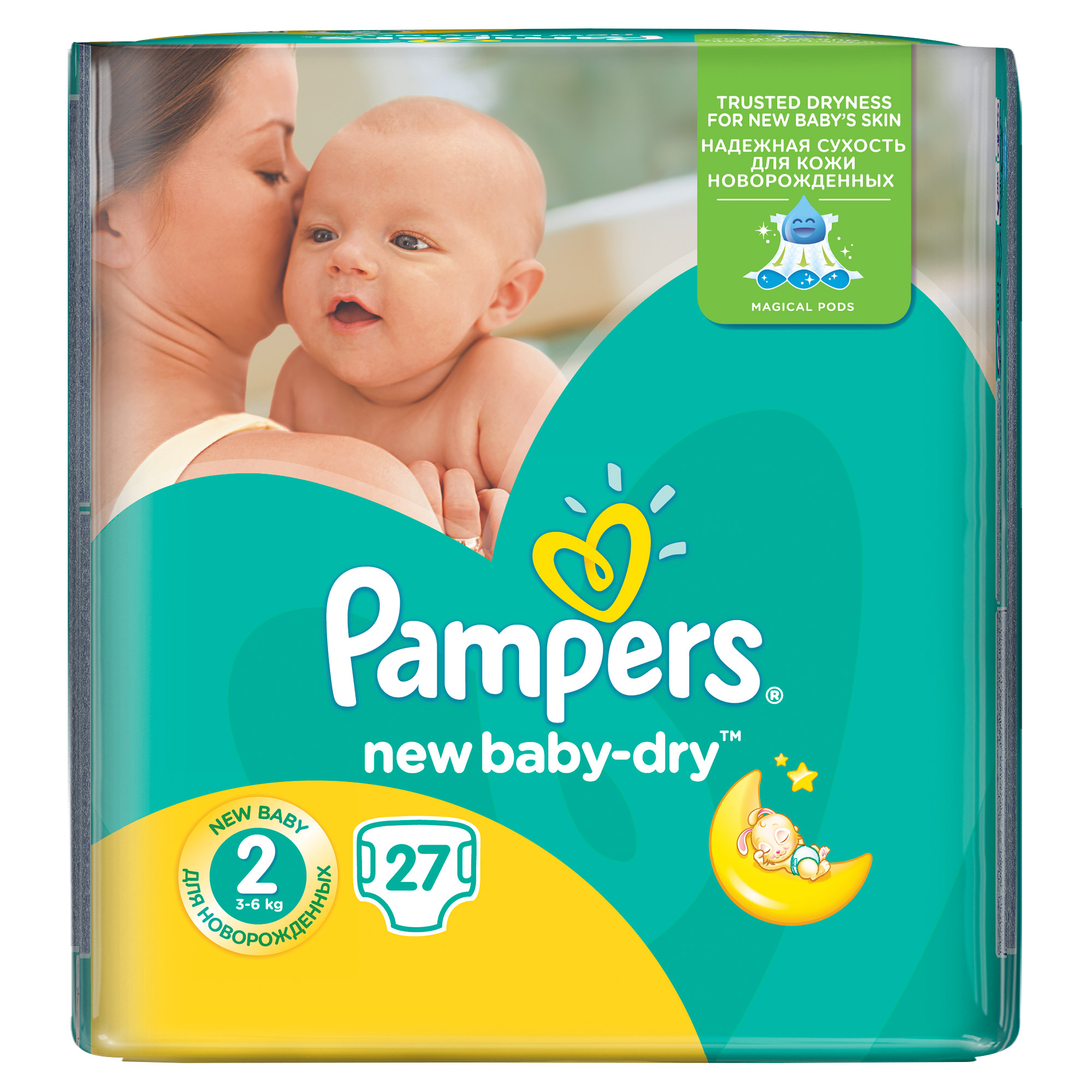 

Пiдгузки Pampers New Baby-Dry розмір 2, 3-6 кг, 27 шт