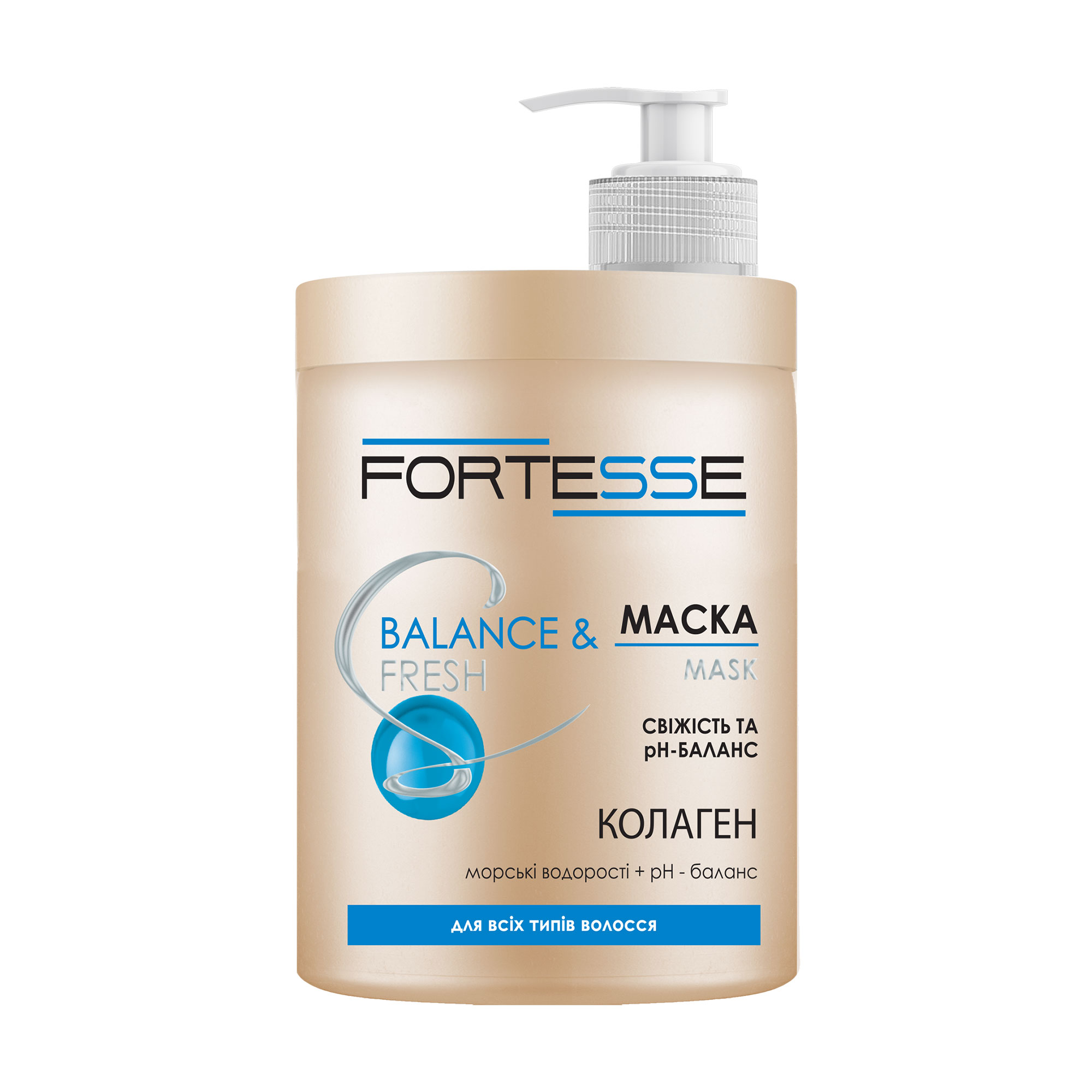 Маска FORTESSE Professional Balance & Fresh Hair Mask для всіх типів волосся, 1 л